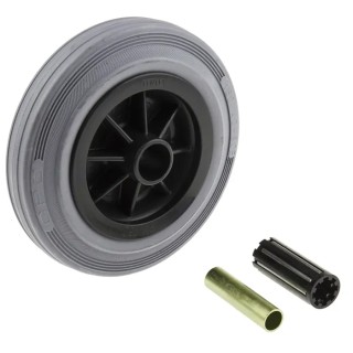 Tente Grey Rubber Trolley Wheel, 160mm Diameter, 40mm Width, 270kg Load Capacity PIR160X40-20