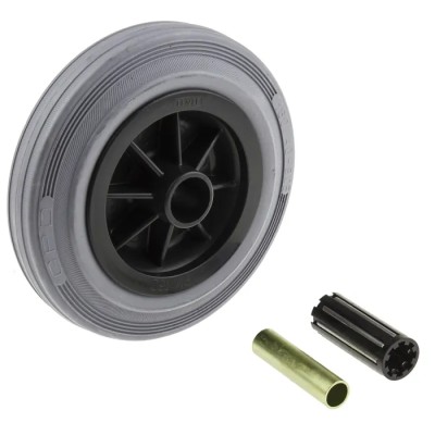 Tente Grey Rubber Trolley Wheel, 160mm Diameter, 40mm Width, 270kg Load Capacity PIR160X40-20