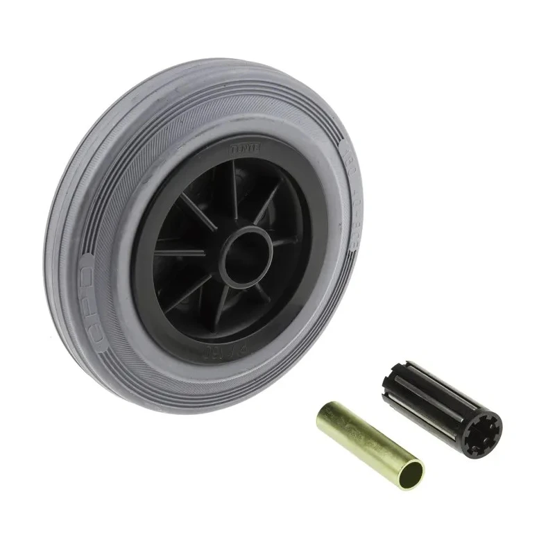 Tente Grey Rubber Trolley Wheel, 160mm Diameter, 40mm Width, 270kg Load Capacity PIR160X40-20