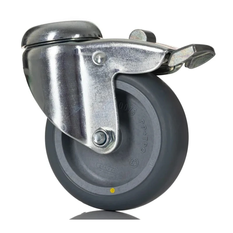 Tente Swivel Castor 150 kg Load Capacity 75 mm Wheel Diameter Thermoplastic Rubber Wheel 2477YGO075P30-11