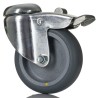 Tente Swivel Castor 150 kg Load Capacity 75 mm Wheel Diameter Thermoplastic Rubber Wheel 2477YGO075P30-11