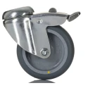 Tente Swivel Castor 150 kg Load Capacity 75 mm Wheel Diameter Thermoplastic Rubber Wheel 2477YGO075P30-11