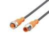 ifm electronic Sensor Actuator Cable Male 4 way M12 to Female 4 way M12, 2 m EVC013