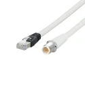 ifm electronic EVF Series Ethernet Cable Cat5, 10 m Length, Screened, MPPE Jacket, Grey EVF553