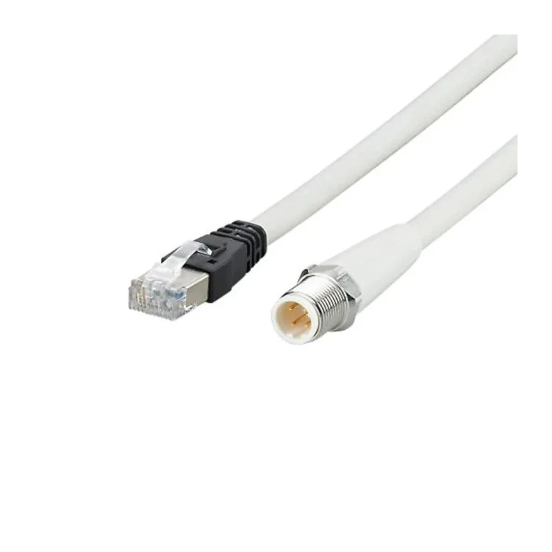 ifm electronic EVF Series Ethernet Cable Cat5, 10 m Length, Screened, MPPE Jacket, Grey EVF553