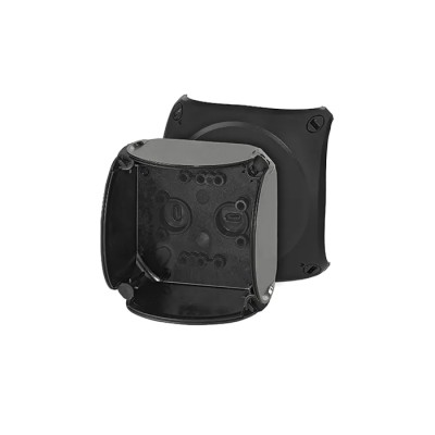 HENSEL KF Series Black Polycarbonate Junction Box IP66 IP67 IEC 60754-2 93x93x62mm KF0200C