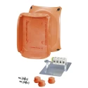 HENSEL Orange Polycarbonate Junction Box IP66, IP65, 5 Terminals, IEC 60754-2, 155mmx92mmx210mm FK1616