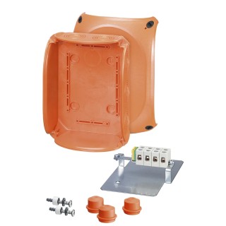 HENSEL Orange Polycarbonate Junction Box IP66, IP65, 5 Terminals, IEC 60754-2, 155mmx92mmx210mm FK1616
