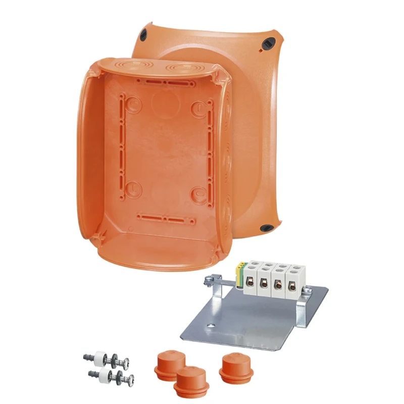 HENSEL Orange Polycarbonate Junction Box IP66, IP65, 5 Terminals, IEC 60754-2, 155mmx92mmx210mm FK1616