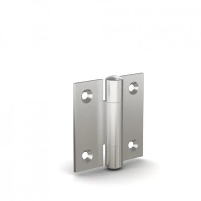 Pinet Raw Stainless Steel Butt Hinge Rivet Fixing 40 mm x 40 mm x 2 mm 52A3861