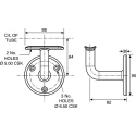 RS PRO Wall Bracket Connecting Component Strut Profile Type 7 Round Tube Size 42.4 mm 335-909