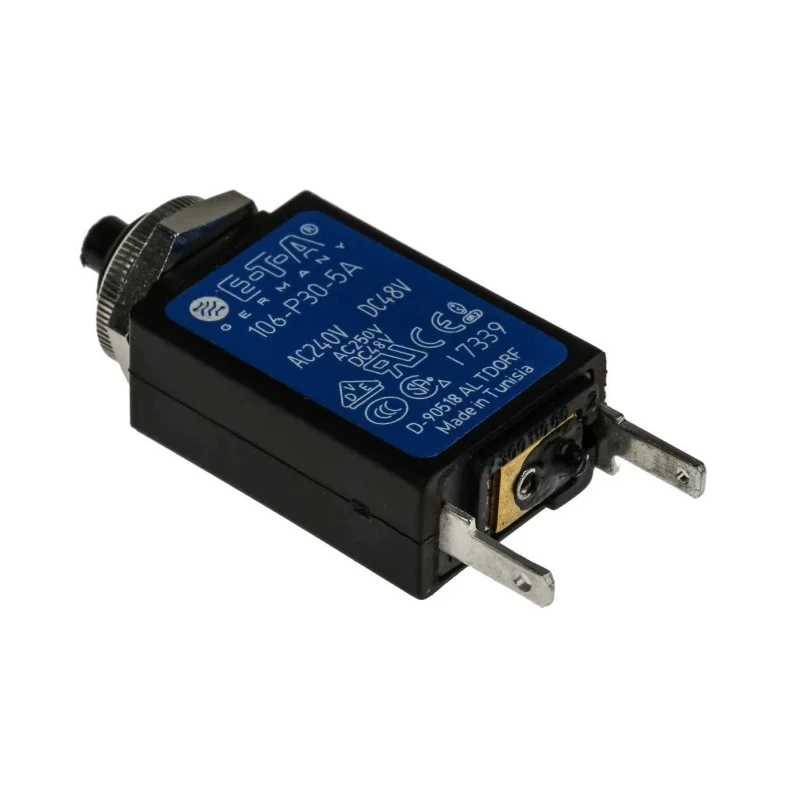 ETA 106-P30 Thermal Circuit Breaker 5A Current Rating 1-Pole Panel Mount 106-P30-000040-5A