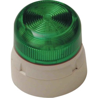 Klaxon Green Beacon 230V DC Flashing/Static Surface Mount LED Bulb IP65 