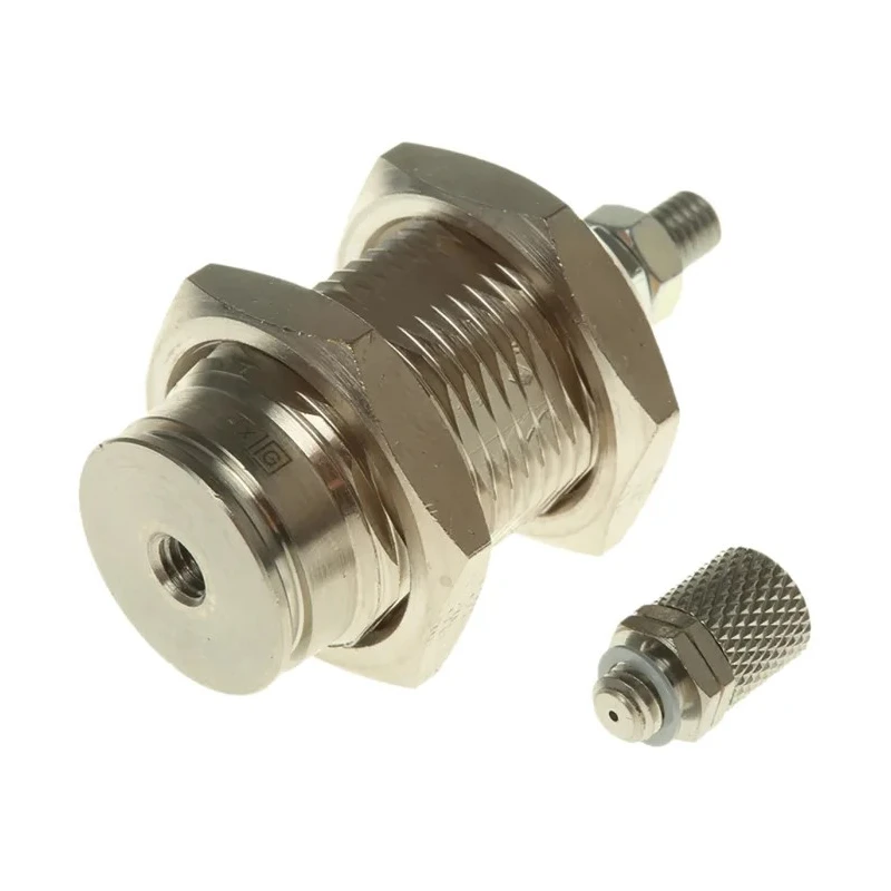 SMC 15 mm Pneumatic Piston Rod Cylinder Single Acting Panel Mount Brass Body 50mm Length 15mm Stroke CJPB16-15H6Z