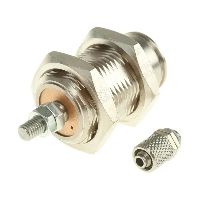 SMC 15 mm Pneumatic Piston Rod Cylinder Single Acting Panel Mount Brass Body 50mm Length 15mm Stroke CJPB16-15H6Z