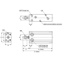 SMC 10 mm Pneumatic Piston Rod Cylinder, CUK Series, Double Acting, Rubber Cushioning, Aluminium Alloy Body, 66mm CDUK16-10D