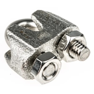 RS PRO Stainless Steel Wire Rope Clamp 3 mm Diameter Galvanised DIN 741 183-5891