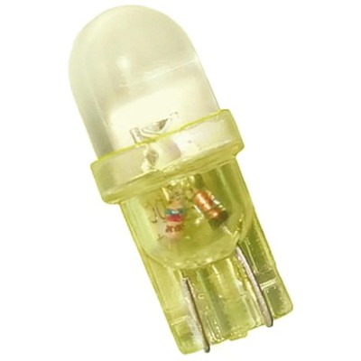 JKL Components Yellow Indicator Lamp 12V DC 10mm Diameter Wedge Base LE-0503-03Y