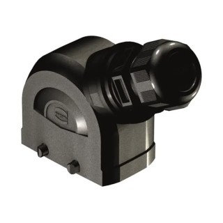 HARTING Han-Eco B Range Heavy Duty Power Connector Hood 10B, Double Lever Locking, IP66, Fibreglass Reinforced 19431100525