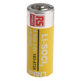 RS PRO Lithium Thionyl Chloride Battery 3.6 V 4 Ah 18.5 mm Diameter Model 183-5726