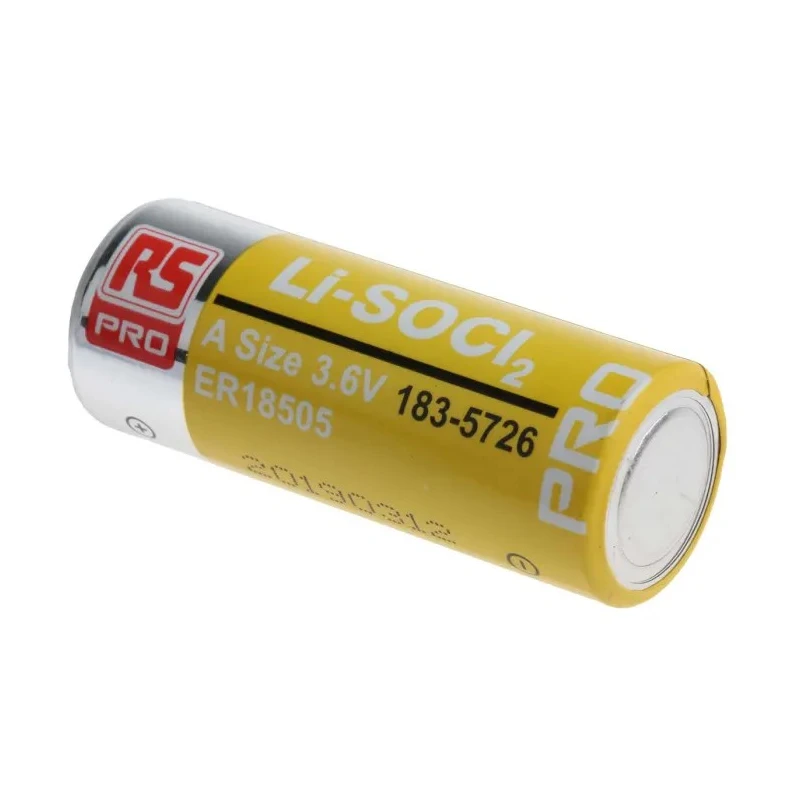 RS PRO Lithium Thionyl Chloride Battery 3.6 V 4 Ah 18.5 mm Diameter Model 183-5726