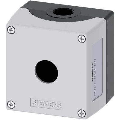 Siemens Grey Metal SIRIUS ACT 3SU18 Push Button Enclosure 22 mm Diameter 3SU1851-1AA00-1AA1