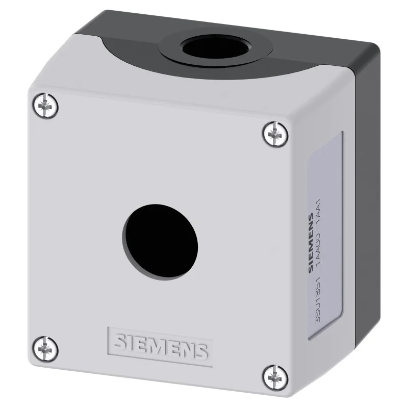Siemens Grey Metal SIRIUS ACT 3SU18 Push Button Enclosure 22 mm Diameter 3SU1851-1AA00-1AA1