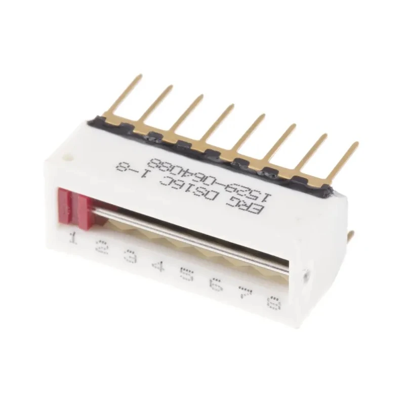 ERG Slide Rotary Coded DIP Switch Through Hole Mount, Slide Actuator, 2A 240Vac Contact Rating DS16C 01 08 STD