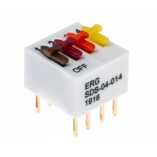 ERG Rotary Coded DIP Switch Through Hole Directing Switch SDS 04 014 STD