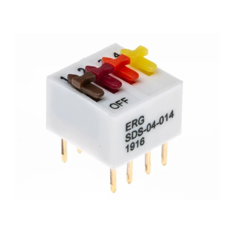 ERG Rotary Coded DIP Switch Through Hole Directing Switch SDS 04 014 STD