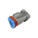 Deutsch DT Automotive Connector Male Grey Flange 3 Way Crimp Termination DT06-3S-P006