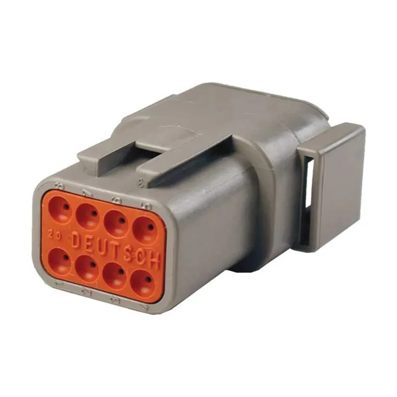 Deutsch DTM Automotive Connector Female Grey Cable 8 Way Crimp Termination DTM04-08PA