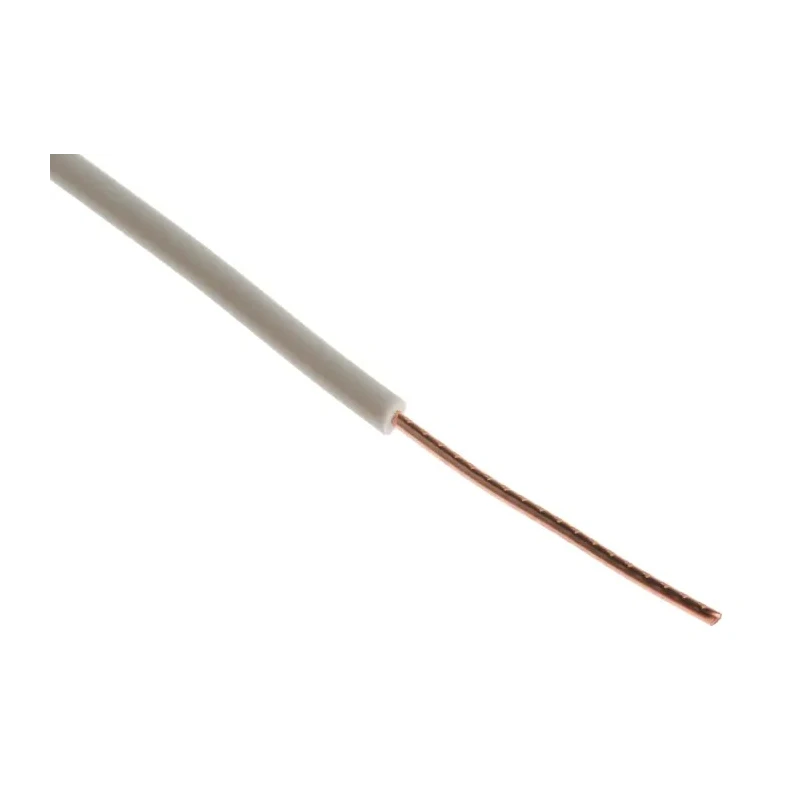 RS PRO White Hook Up Wire, Solid Strand, 22 AWG, 1 x 0.8 mm, 100 m Length, Polyvinyl Chloride Jacket, Annealed 183-9225