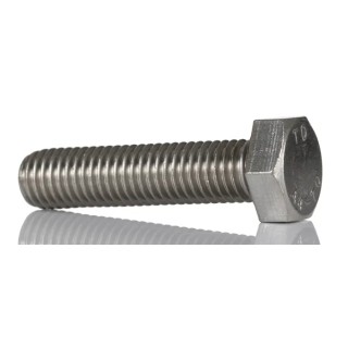 RS PRO Stainless Steel Hex Bolt M12 x 50 mm DIN 933 Threaded Fastener 183-9146