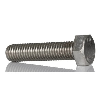 RS PRO Stainless Steel Hex Bolt M12 x 50 mm DIN 933 Threaded Fastener 183-9146