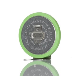 Panasonic BR2450A Lithium Polycarbon Monofluoride Button Battery 3 V 24.5 mm Diameter BR-2450A/GAN