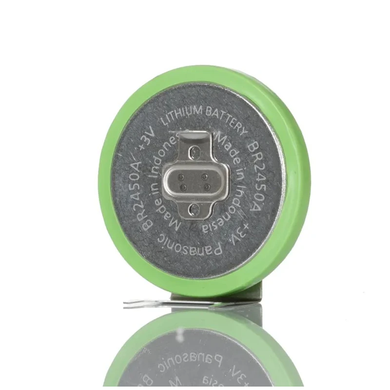 Panasonic BR2450A Lithium Polycarbon Monofluoride Button Battery 3 V 24.5 mm Diameter BR-2450A/GAN
