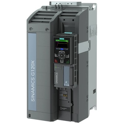 Siemens Inverter Drive, 22 kW Power Rating, 3 Phase, SINAMICS G120X Series, 480V, 12A, PID Control 6SL3220-1YE32-0UF0