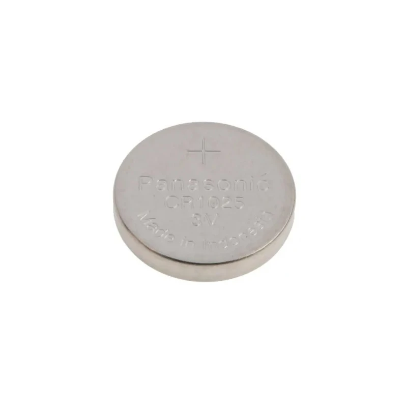 Panasonic CR1025 Lithium Manganese Dioxide Button Battery, 3 V, 10 mm Diameter CR1025