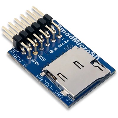 Digilent Pmod MicroSD Add On Board SPI Interface 3.3V Logic 12-Pin 410-380