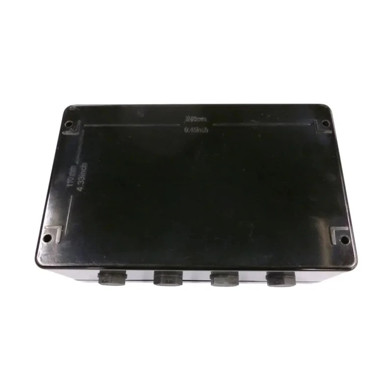 CE-TEK CEP Series Black Glass Reinforced Polyester Junction Box, IP66, 26 Terminals, ATEX, 160mm x 90mm x 260mm CEP261690PAI