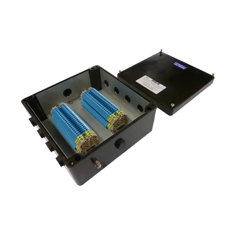 CE-TEK Glass Reinforced Polyester Junction Box IP66, 40 Terminals, ATEX Certified, 250mm x 120mm x 255mm CEP252512PAI