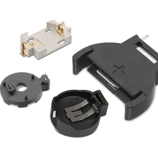 Wurth Elektronik CR2025 Battery Holder Prong Snap Surface Mount Polybutylene Terephthalate 27.8mm x 22.8mm x 8.8mm CR2025