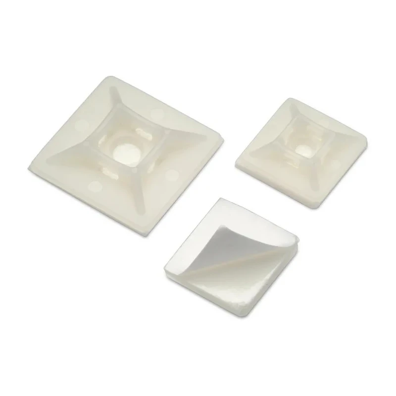 Wurth Elektronik Natural Polyamide 66 Self-Adhesive Cable Clip 19.1 mm x 19.1 mm x 4 mm 530909000