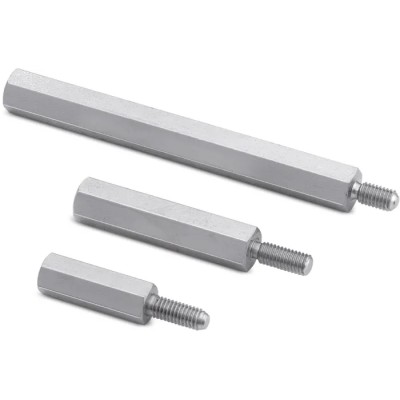 Wurth Elektronik M2.5 Brass Hex Standoff, 12 mm Body Length, 6 mm Stud Length, Nickel Finish 971120154