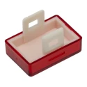 Saia-Burgess Red Rectangular Push Button Lens for Use with Push Button 461412-605