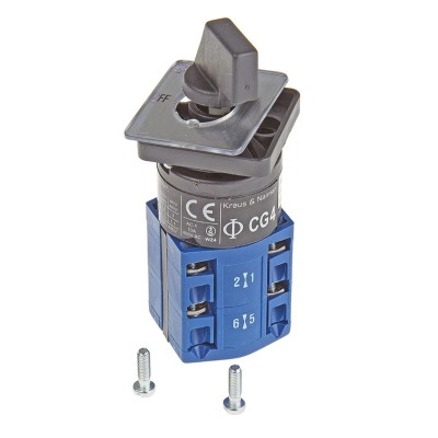Kraus & Naimer 2 Position, 4 Pole Rotary Knob Actuator 10 A, 690 V, IP42/IP65, CG4.A324/GBA123.EF