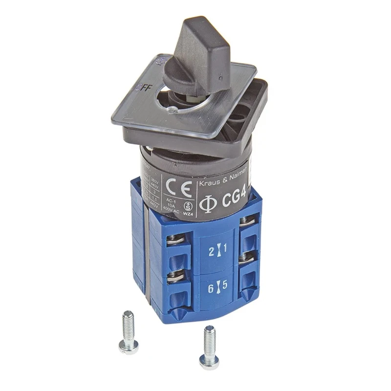 Kraus & Naimer 2 Position, 4 Pole Rotary Knob Actuator 10 A, 690 V, IP42/IP65, CG4.A324/GBA123.EF