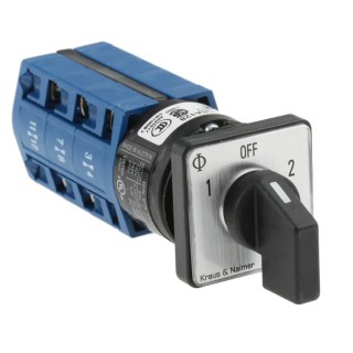 Kraus & Naimer Rotary Switch Cam Switch 3 Position 60 °, Rotary Knob Actuator, 10 A CG4.A212/GBA128.EF