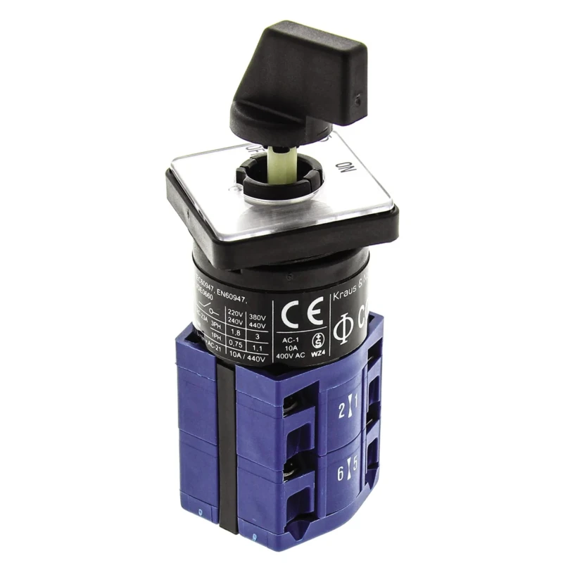 Kraus & Naimer 2 Position 3 Pole Rotary Knob Actuator Rotary Switch 10 A CG4.A292/GBA122.EF